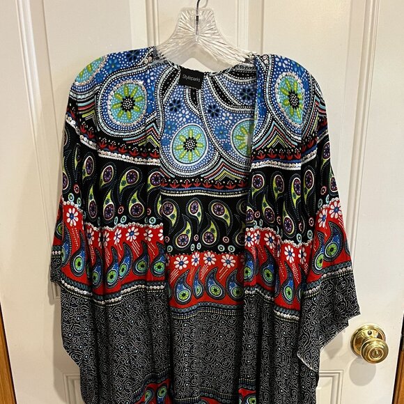 Stylepark1 Hand Made cover up sequined, fringed, open front kaftan  OS - Picture 1 of 8